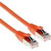 ACT Cavo patch arancione da 1,5 metri LSZH SFTP CAT6A, senza strappi, con connettori RJ45