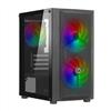 NUWO Blitz R26 Case PC Micro-ATX Nero, 3 Ventole RGB, Vetro Temperato, Mini Tower