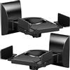 StarTech Support a parete per altoparlanti - Staffa regolabile per mensole - Inclinazione di 180° - Superficie di appoggio di 38 cm - Set da 2 - Capacità di carico fino a 25 kg