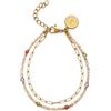 SINGULARU Bracciale da donna Double Glam Acciao Placcato Oro