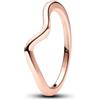 Pandora Timeless - Anello Onda placcato in oro rosa 14k