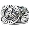 TQWSVUM Anello Triskele Celtico Vichingo Per Uomini E Donne - Anello Triskelion A Spirale Tripla In Acciaio Inossidabile Nordico Vintage - Gioiello Amuleto da Strada Fatti A Mano