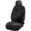 WOLTU Coprisedile Singolo Anteriore per Auto Universali Seat Cover Protezione per Sedile della Macchina in Pelliccia di Agnello Nero