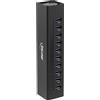 InLine Hub USB 3.2 10 Porte Docking Station Alluminio Nero Con 4 A Alimentatore