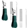 Generico Set di tagliaunghie a becco d'aquila Premium 3-Piece, tagliaunghie inclinato con ampia apertura delle ganasce, tagliaunghie smussate a becco d'aquila, tagliaunghie affilato ergonomico (2Set)
