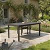 Dmora - Tavolo da esterno Vasto, Ripiano rettangolare da pranzo, Tavolo da giardino indoor e outdoor multiuso, 100% Made in Italy, 138x78h72 cm, Antracite