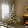 Albero di Natale Pino Cortina Innevato H 210 cm con 2500 Mini LED Integrati - EDG Enzo De Gasperi (Ø 148 cm)
