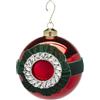 Palla di Natale Gioiello in Vetro Rosso con Velluto e Strass Ø12 cm - EDG Enzo De Gasperi