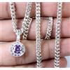 1.09 KT Certificato Viola Taglio Rotondo Diamante Solitario Uomo Raro Design