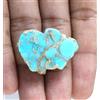 Blue Ridge Turquoise Naturale Lastra Grezza Gemma 33,95 ct 30 mm Certificata AGI