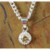 Ciondolo Punto Luce Solitario Diamante Rotondo Champagne 1,07 ct AGI Argento 925
