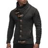 LEIF NELSON Cardigan Uomo In Maglia Big Plot Collo Sciallato Antracite col tg M