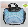 Fatto a mano Borsa per laptop elegante design mandala in pelle con tracolla regolabile