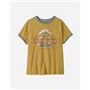 Patagonia Great Waves Ringer W - T-shirt - Donna - Beige