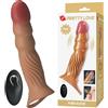 PRETTY LOVE, PRETTY LOVE MALE Guaina Estensore Vibrante Per Pene Con Telecomando Realistica Marrone TPE - Pretty Love