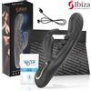IBIZA TECHNOLOGY Vibratore Rabbit Pulsante 22,5 Cm Silicone Nero Multifunzione - Ibiza