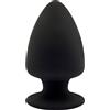 SILEXD Plug Anale Termoreattivo Liscio 13 Cm Nero Silicone Grande - SilexD