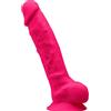 SILEXD Dildo Realistico 20 Cm Ventosa Dual Density Fucsia Silicone - SilexD