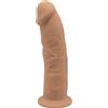 SILEXD Dildo Realistico 15.4 Cm Base Ventosa Caramello Silicone Dual Density - SilexD