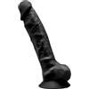 SILEXD Dildo Realistico 23 Cm Nero Silicone Dual Density Con Ventosa - SilexD