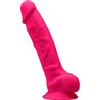 SILEXD Dildo Realistico 23 Cm Ventosa Silicone Dual Density Fucsia - SilexD