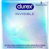 DUREX, DUREX CONDOMS Preservativi Ultrasottili Invisible Sensitive 3 Pezzi Trasparente Lattice - Durex