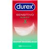 DUREX, DUREX CONDOMS Preservativi Ultrasottili Sensitivo Slim Fit Trasparente Lattice 10 Pezzi - Durex