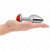KINK, KINK PLEASURE PLUGS Plug Anale Classico Rosa Rossa Grande Acciaio Inossidabile 10,2 Cm - Kink