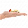 KINK, KINK PLEASURE PLUGS Plug Anale Fantasy Rosa Rossa Piccolo Acciaio Inossidabile Oro Rosa - Kink