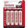 AIWA Batterie Alcaline AAA X-Tra 1.5V Blister 4 Pezzi - Aiwa