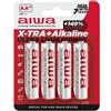 AIWA Batterie AA Alcaline X-Tra Power 1.5V Blister 4 Pezzi - Aiwa
