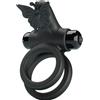 PRETTY LOVE, PRETTY LOVE MALE Anello Vibrante Doppio Con Stimolatore Farfalla Nero Silicone - Pretty Love