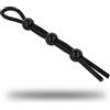 OHMAMA, OHMAMA FETISH Anello Fallico Regolabile Per Pene E Testicoli In Silicone Nero - Ohmama
