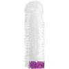 OHMAMA Guaina Stimolante Per Pene Con Proiettile Vibrante Strutturata Trasparente 13 Cm - Ohmama