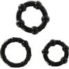 SEVEN CREATIONS - SET DI TRE ANELLI PER PENE NERI