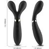 ARMONY, ARMONY MASSAGERS Massaggiatore Intimo Y-Wand Doppia Testa 9 Vibrazioni Nero Silicone Medico - Armony