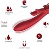 ARMONY, ARMONY VIBRATORS Vibratore Rabbit Curvo Multifunzione Rosso Silicone 22 Cm - Armony