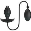 PRETTY LOVE, PRETTY LOVE BOTTOM Plug Anale Gonfiabile Vibrante Ricaricabile Silicone Nero 9,6 Cm - Pretty Love