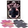 SECRETPLAY, SECRETPLAY 100% FETISH Copripcapezzoli Adesivi Forma Croce Nero E Rosa Olografico 8 Cm - Secret Play