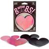 SECRETPLAY, SECRETPLAY 100% FETISH Coppia Copri Capezzoli Cuore Olografici Nero Rosa 7,7x6,7 Cm - Secret Play