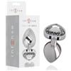 INTENSE, INTENSE ANAL TOYS, INTENSE TOYS Plug Anale Con Diamante Cuore Piccolo Argento Metallo 7 Cm - Intense