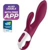 SATISFYER, SATISFYER VIBRATOR Vibratore Rabbit Riscaldante Gspot Heated Affair Bordeaux Silicone - Satisfyer
