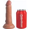 KING COCK, PIPEDREAMS Vibratore Realistico 15.2 Cm Silicone Doppia Densità Caramel Ricaricabile - King Cock Elite Pipedream