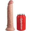 KING COCK, PIPEDREAMS Dildo Realistico Silicone 23 Cm Doppia Densità Con Ventosa Carne - King Cock Elite Pipedream