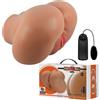 CRAZY BULL Masturbatore Realistico Doppio Ingresso Vibrante Color Carne TPR 19,5 Cm - Crazy Bull