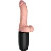 KING COCK PLUS, PIPEDREAMS Vibratore Multifunzione Realistico Spingente Riscaldante Pelle Chiara 17 Cm - King Cock Plus