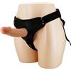 PRETTY LOVE Strap-On Classico Con Dildo Cavo Realistico 17,5 Cm Nero Carne - Pretty Love