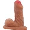 PRETTY LOVE Dildo Realistico 9,5 Cm Ultra Elastico Marrone TPR - Pretty Love