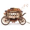 Robotime Rokr Stagecoach Music Box, Puzzle 3D in Legno per Adulti, Regalo per Compleanni e Anniversari, Kit STEM per Hobby, Modello Facile da Costruire