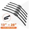 pinmoap Spazzola tergicristallo universale generale J U gancio 13"14"16"17"18"19"20"21"22"24"26"28" Parabrezza Parabrezza Accessori auto in gomma